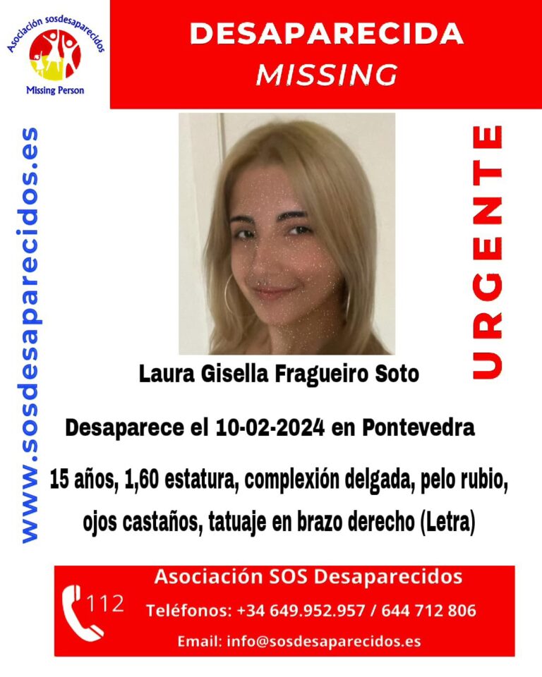 Buscan a una joven de 15 años desaparecida desde el sábado en Pontevedra