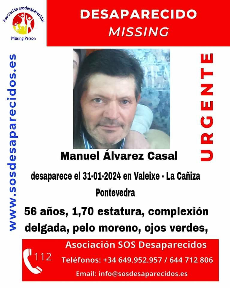 Localizan el cuerpo sin vida del vecino de A Cañiza de 56 años desaparecido desde el 31 de enero