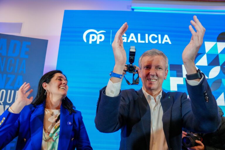 18F.- Rueda liga a Feijóo con su victoria y esgrime que Galicia envía «un mensaje a España»: «No queremos chantajes»