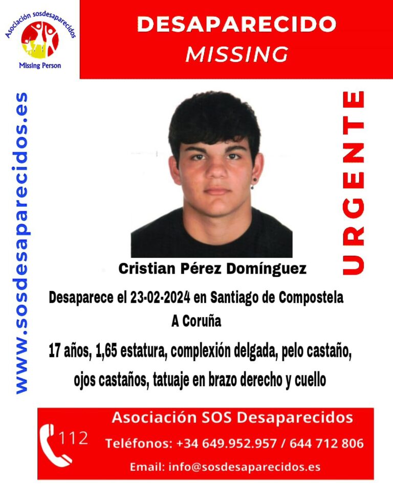 Buscan a un menor de 17 años desaparecido desde el viernes en Santiago