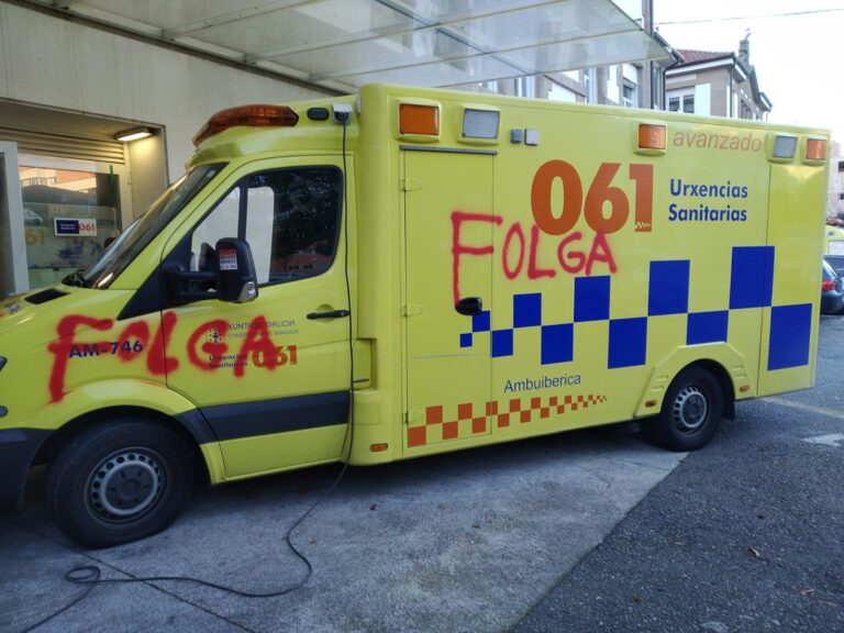 Investigan a 10 personas por daños en ambulancias en la zona de Vigo durante la huelga del sector el pasado verano