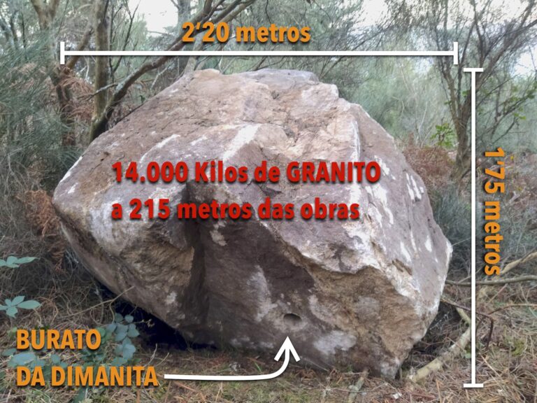 Industria abre actuaciones previas por el hallazgo de una piedra de gran tonelaje en el Acibal cerca de obras eólicas