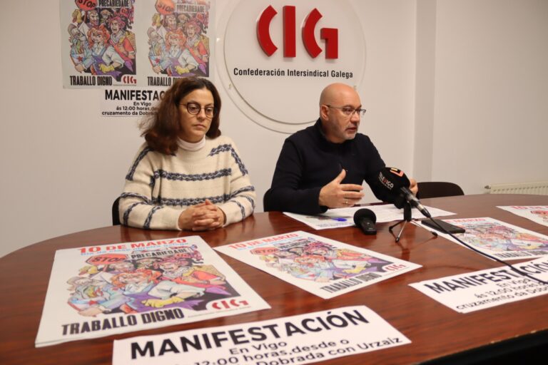 CIG Vigo llama a movilizarse el 10 de marzo ante la «grave situación de precariedad y pobreza» de la mayoría social