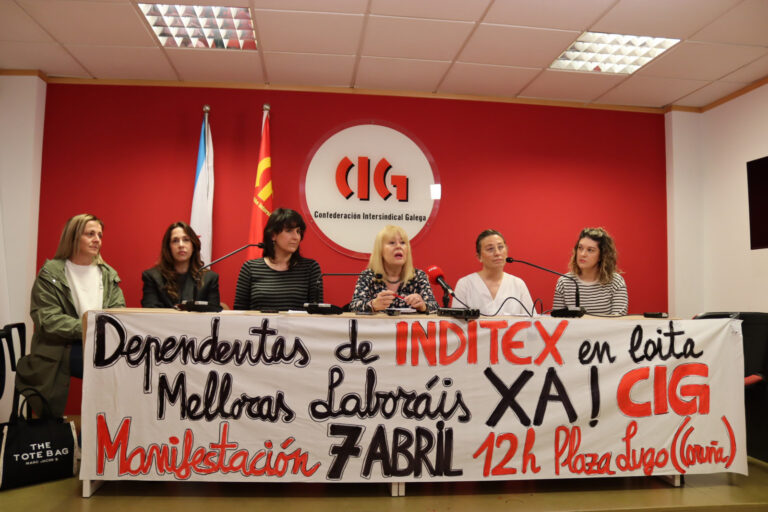 La CIG convoca una manifestación de dependientas de Inditex para que las «equiparen en condiciones» a sus compañeros