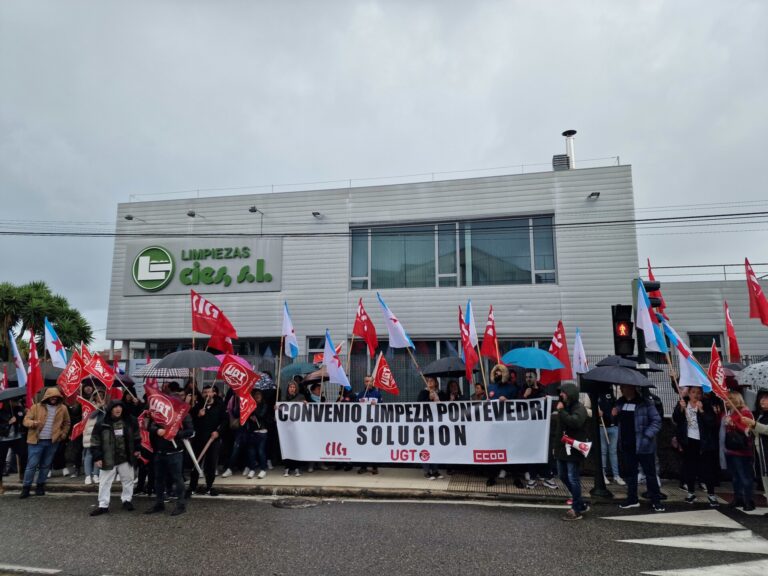 Trabajadores de limpieza de Pontevedra piden un convenio «justo» que incluya revisión salarial y reducción de jornada