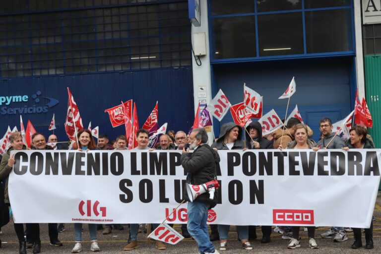 Trabajadoras de limpieza de Pontevedra vuelven a urgir un nuevo convenio provincial y anuncian huelga si no hay avances