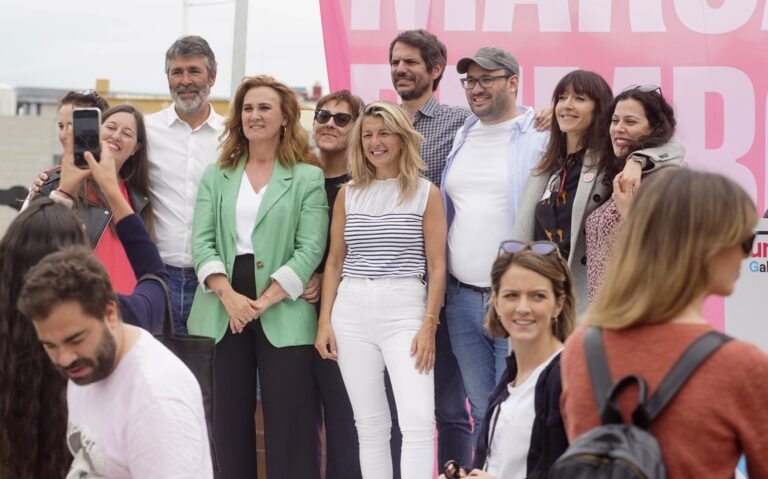 9J.-(AMP)Díaz carga contra la «gran coalición» y el PSOE, que «en España gobierna con Sumar» pero en Europa «con el PP»