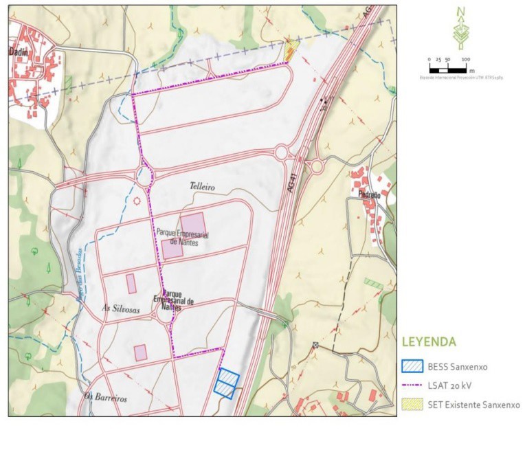 Autorizado el informe ambiental para instalar una planta de almacenamiento de energía por baterías en Sanxenxo