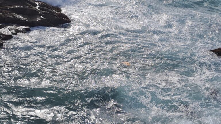 Rescatado el tripulante de un velero con una vía de agua que encalló en Cabo Touriñán