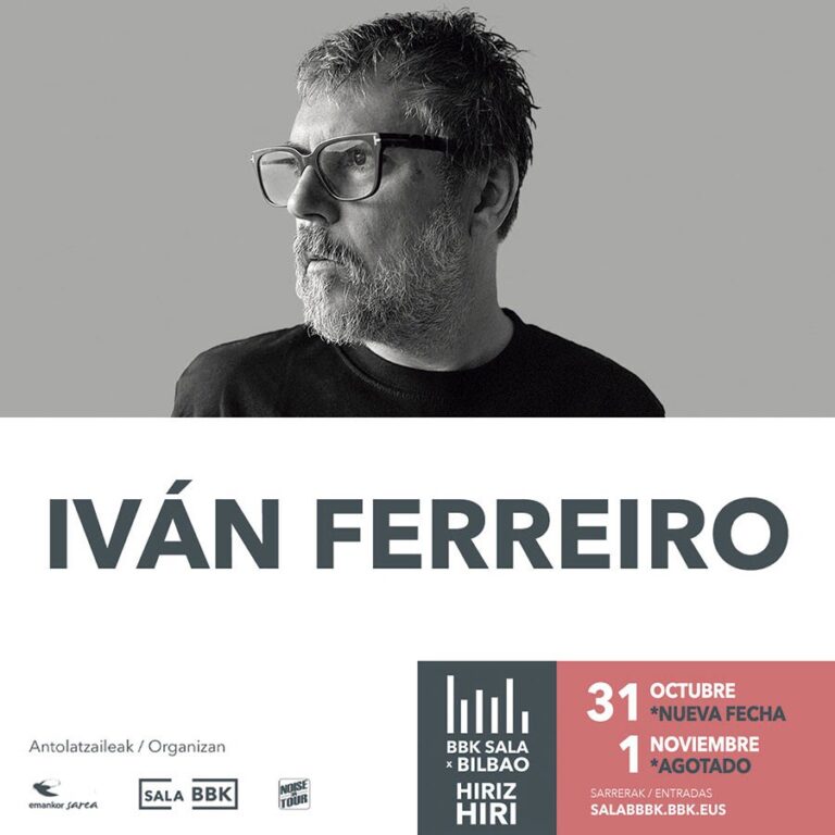 Iván Ferreiro dará el 31 de octubre un segundo concierto en Sala BBK tras agotar las entradas para el 1 de noviembre