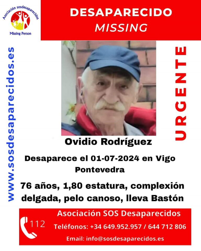 Buscan a un hombre de 76 años, residente de un centro de mayores de Vigo, desaparecido desde el lunes