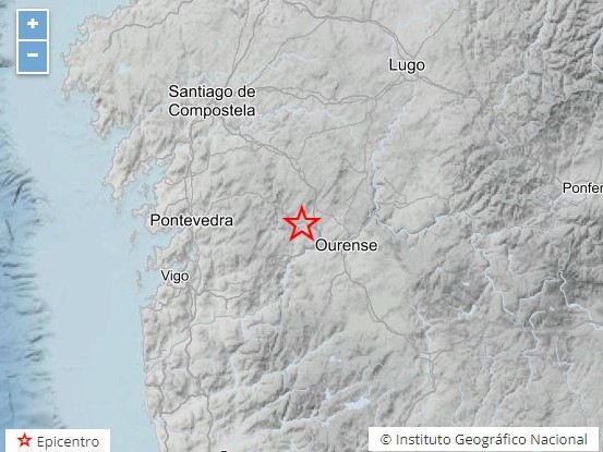 La provincia de Ourense registra dos terremotos en menos de 24 horas