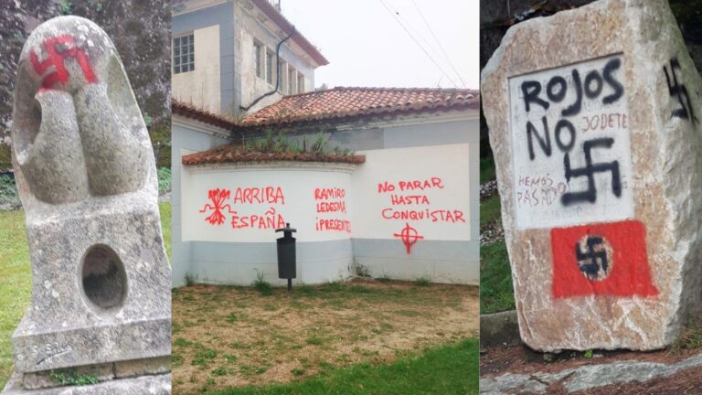 El BNG de Vigo denuncia pintadas fascistas en el monte de O Castro