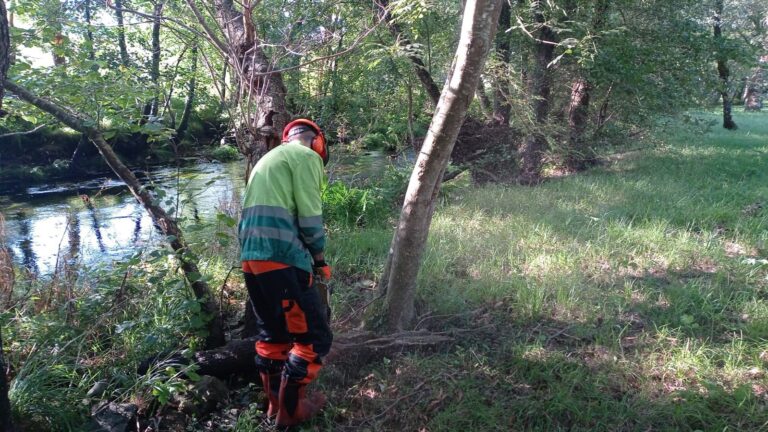 La Xunta realiza trabajos de conservación y mantenimiento del río Furelos a su paso por Melide