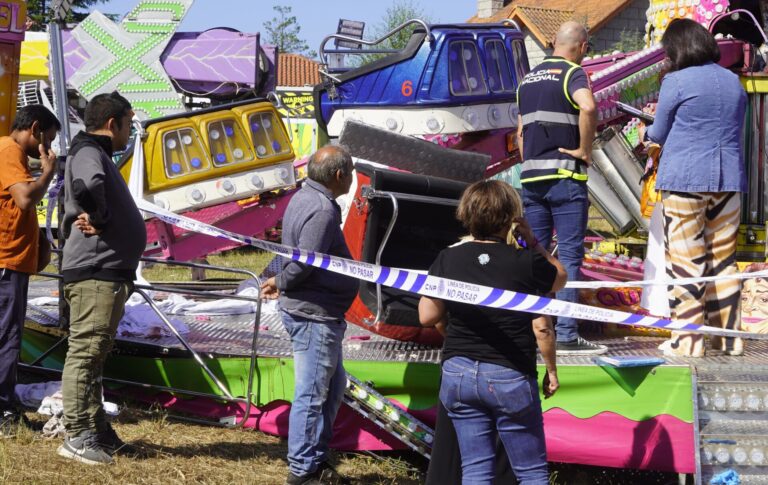 La atracción en la que murió un vigués el 3 de agosto funcionó días antes en otra fiesta en la ciudad sin autorización