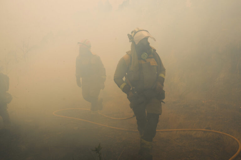 Rural.- (AM) El fuego de Crecente quema unas 300 hectáreas y hay indicios de que fue intencionado