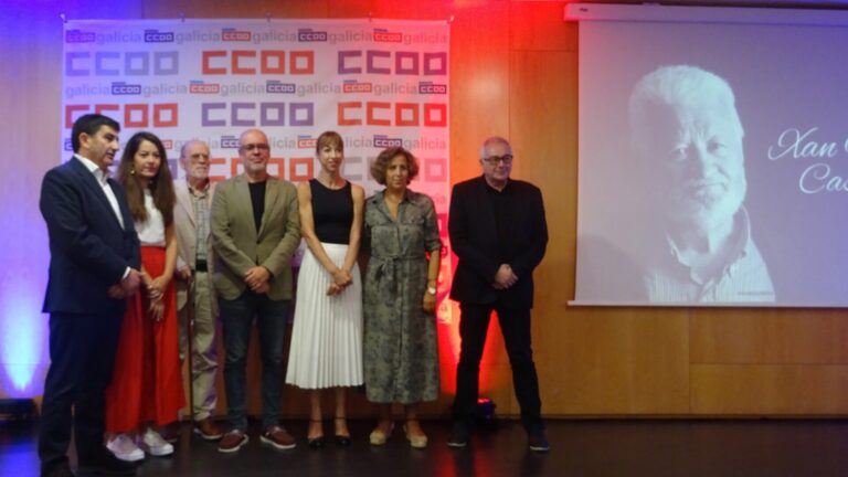 CC.OO. y su Fundación homenajea a Xan María Castro Paz y destaca su compromiso «hasta el último aliento»