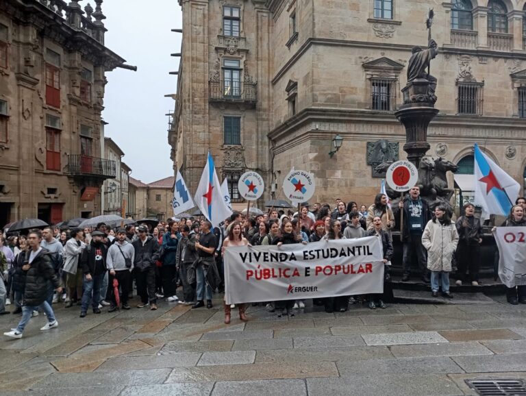 Erguer cifra en el 95% el seguimiento de la huelga estudiantil convocada este miércoles para reclamar una vivienda digna