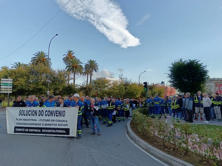 Personal de Navantia Ferrol y Fene se movilizan en demanda de un plan de «inversiones, empleo y carga de trabajo»