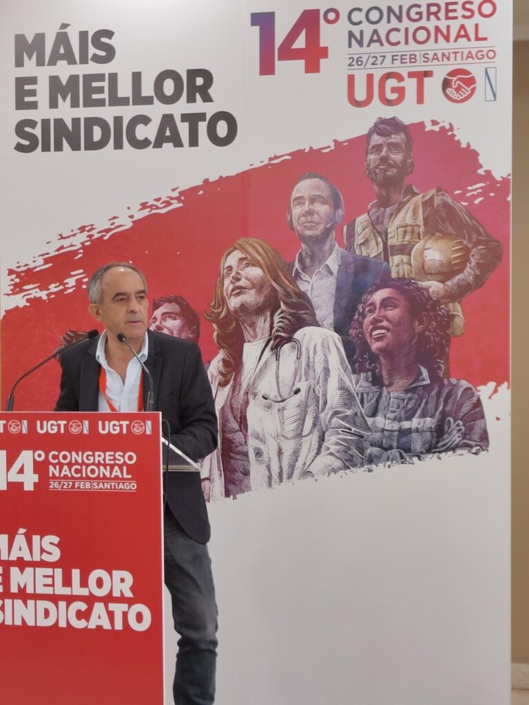 Gómez deja el liderazgo de UGT Galicia después de 20 años con una llamada a actuar ante el «auge de la ultraderecha»