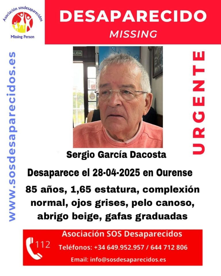 Buscan a un hombre de 85 años desaparecido el pasado lunes en Ourense
