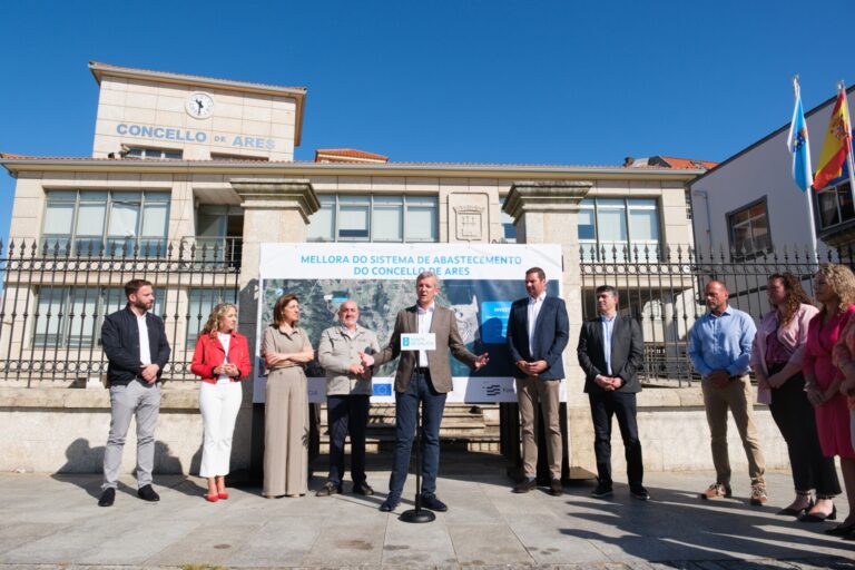 Rueda subraya la inversión en infraestructuras del agua en Ares (A Coruña) para impulsar el turismo de calidad