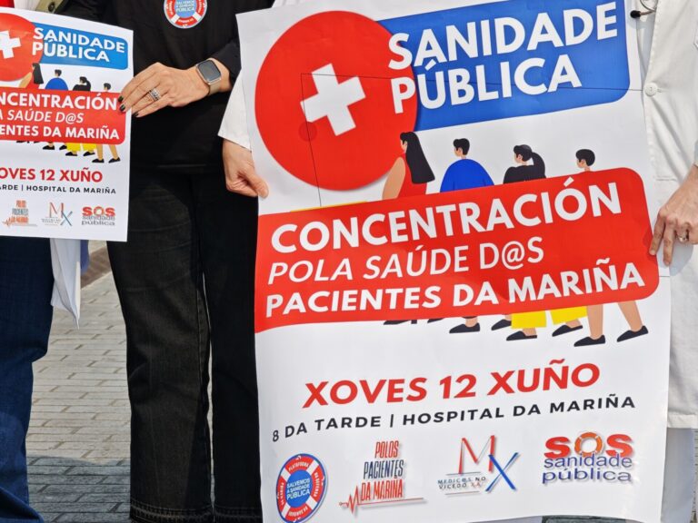 Una «gran» concentración el 12 de junio ante el Hospital da Mariña coge el testigo de las protestas diarias
