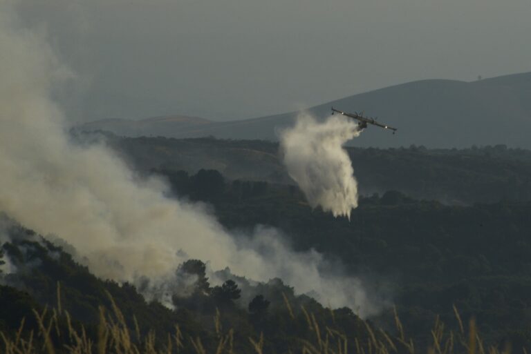 Rural.- Extinguido el gran incendio forestal de Vilardevós tras arrasar 579 hectáreas, el mayor fuego del año en Galicia