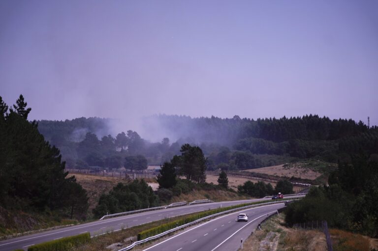 Un incendio en Maceda, donde la Xunta ve «intencionalidad», crea en la noche del sábado riesgo a las viviendas