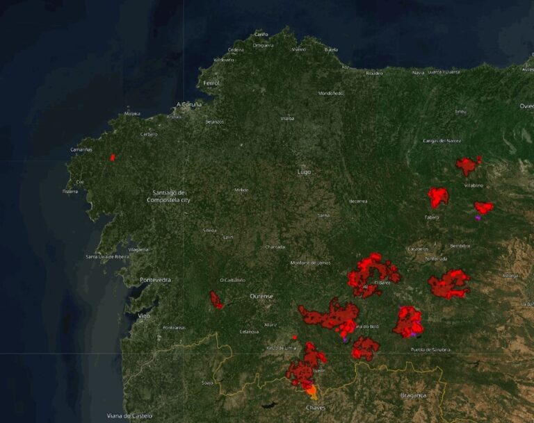 Rural.- Casi 155.000 hectáreas quemadas en Galicia en agosto, según el sistema europeo Copernicus