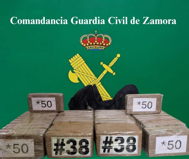 Prisión para un gallego que viajaba con 55 kilos de cocaína y fue interceptado en un control de drogas en Zamora