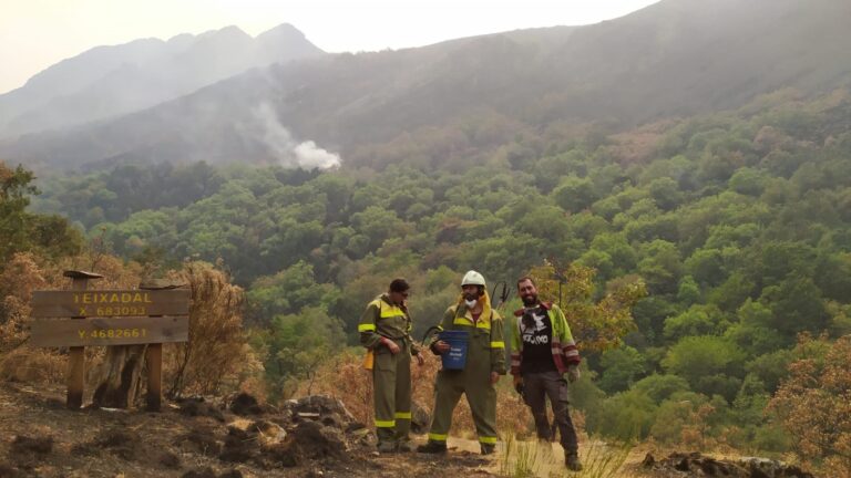 Activo un nuevo incendio en Carballeda de Valdeorras (Ourense), donde otro fuego arrasó Trevinca en agosto