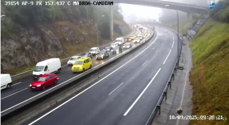 Varios accidentes provocan retenciones en la AP-9 en el entorno de la ciudad de Vigo