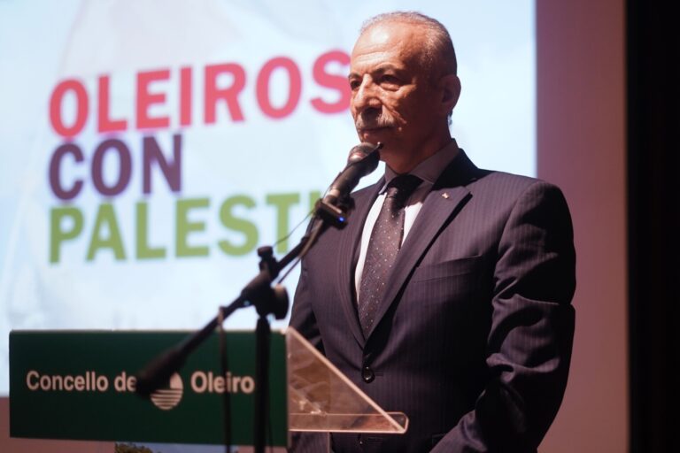El embajador de Palestina en España, desde Oleiros (A Coruña): «Nadie puede sentirse ni lejano ni ajeno a lo que ocurre»