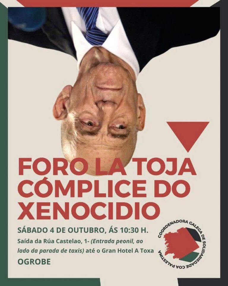 Grupos pro Palestina llaman a protestar en ‘Foro La Toja’ por la presencia del ex primer ministro de Israel Ehud Olmert