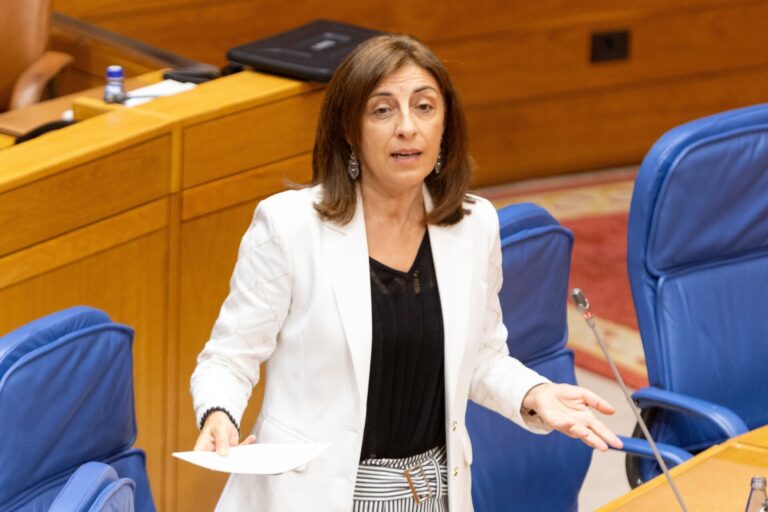 Ángeles Vázquez defiende la ley del litoral y acusa a Pontón de «mentir»: «Le pido que abandone la pancarta»