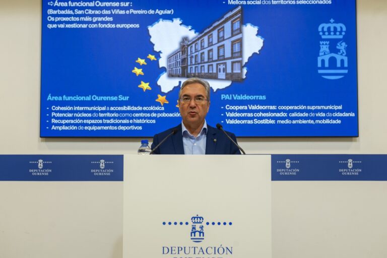La Diputación de Ourense recibe 27,9 millones de fondos europeos para planes de desarrollo sostenible en la provincia