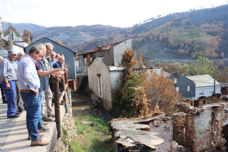 La Xunta asumirá el coste del desescombro en San Vicente de Leira, en Vilamartín (Ourense), tras los incendios