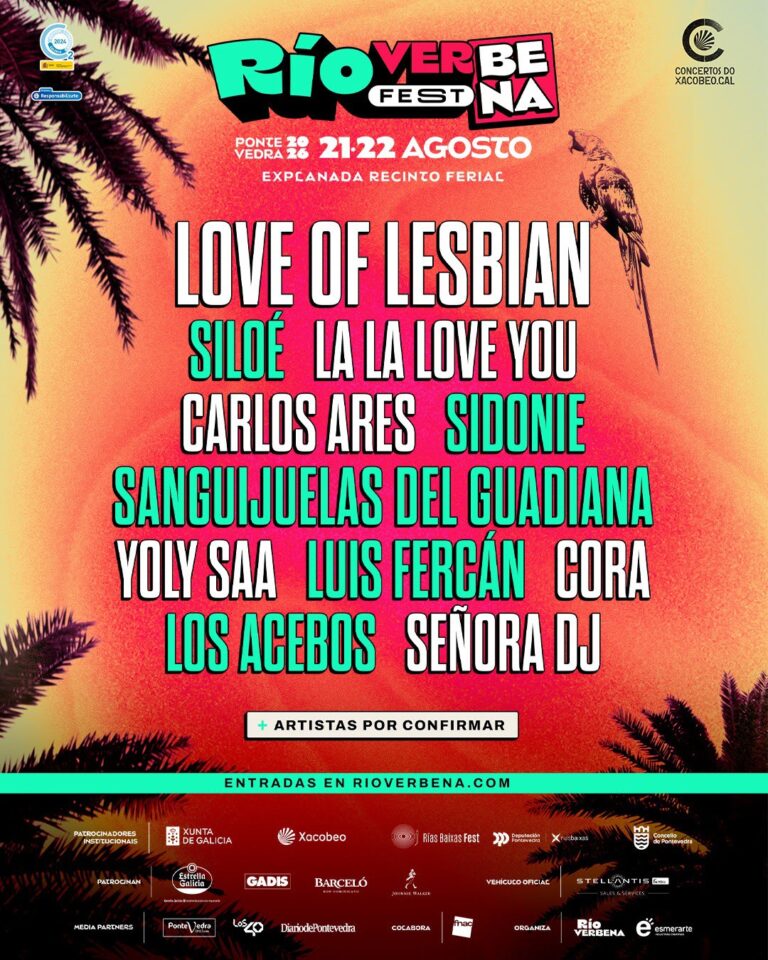 Río Verbena Fest volverá a Pontevedra los días 21 y 22 de agosto con Love of Lesbian y Sidonie como primeros confirmados