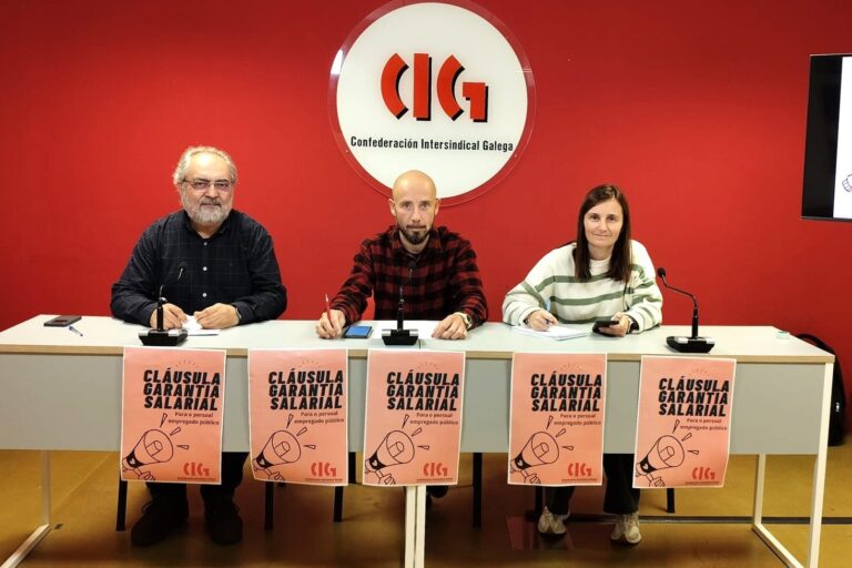 La CIG reclama una cláusula de garantía salarial vinculada al IPC y un incremento del 5% en el sector público