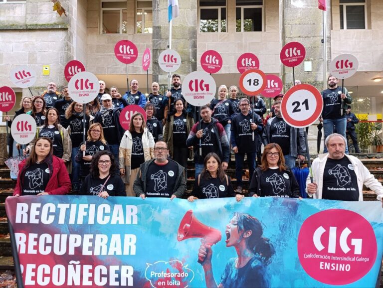 CIG-Ensino se concentra antes de la Mesa Sectorial para reclamar mayor dotación de personal de atención a la diversidad