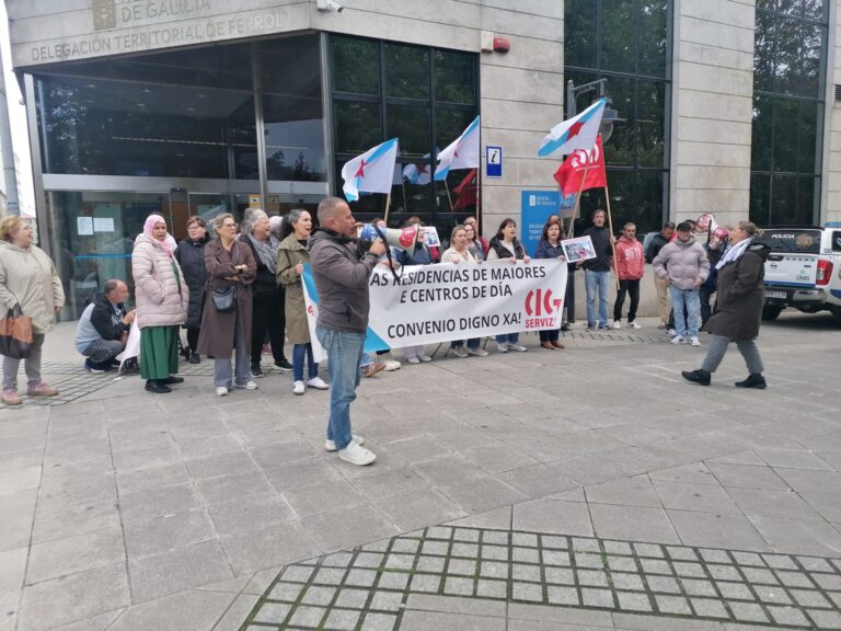 La CIG intensificará las protestas por la falta de avance en las negociaciones del convenio de residencias de mayores