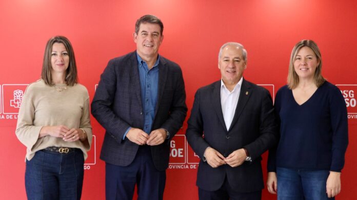 El secretario xeral del PSdeG en rueda de prensa, a 25 de octubre de 2025.. PSDEG