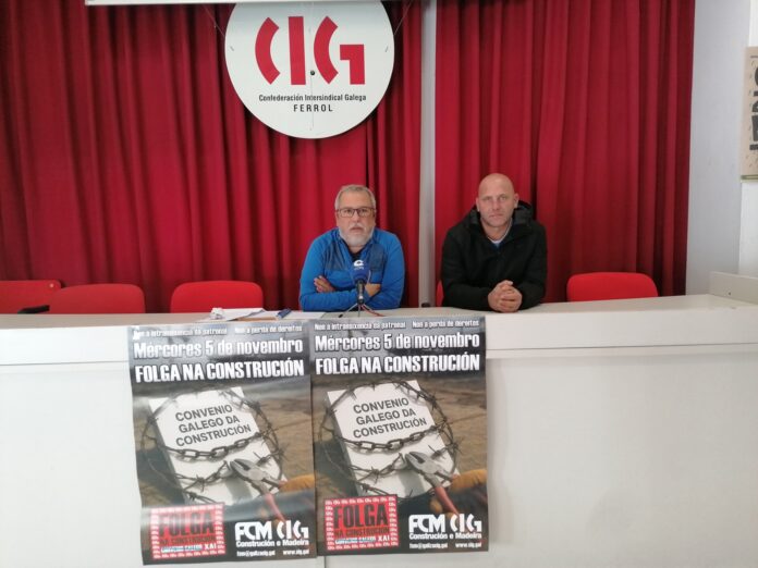 CIG convoca huelga general en la construcción el 5 noviembre para reclamar un