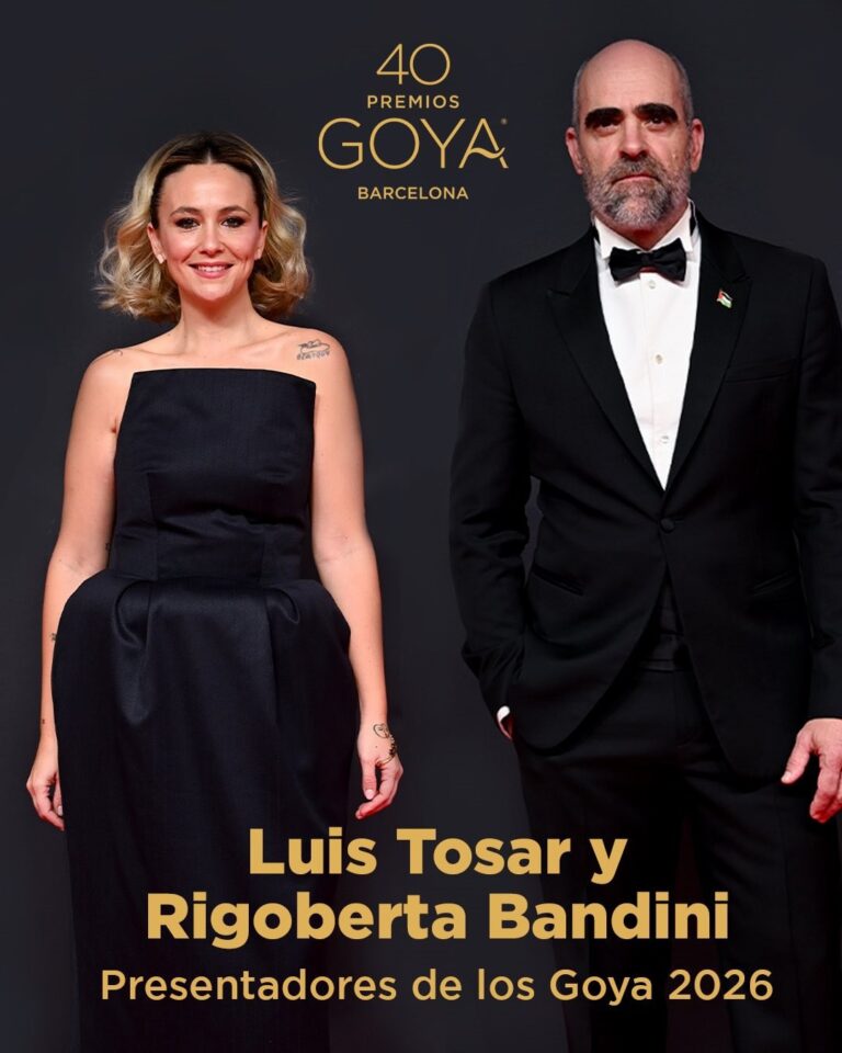 Luis Tosar y Rigoberta Bandini presentará los Goya 2026: «Habrá mucho catalán, gallego, euskera y castellano»