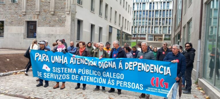 Pensionistas de la CIG reclaman una atención «digna» a la dependencia ante las «desastrosas» políticas de la Xunta