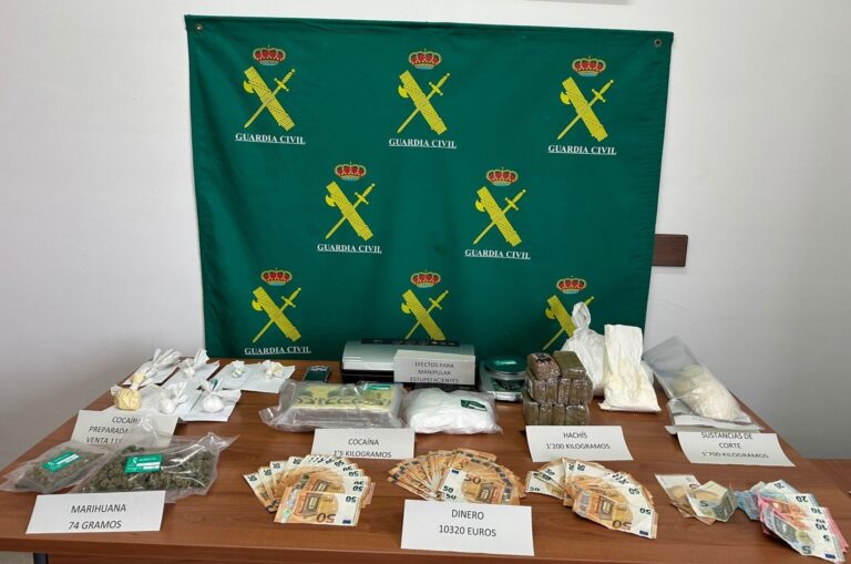 Desarticulan una red de venta de drogas en la provincia de Lugo, con 4 detenidos y más de un kilo de cocaína intervenida