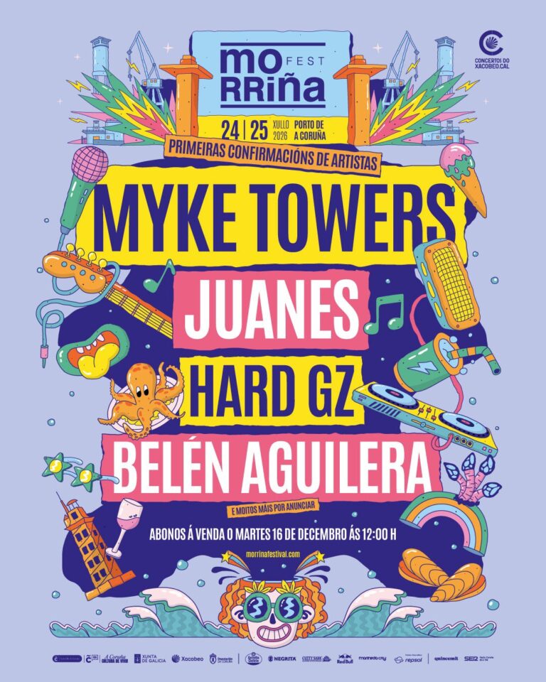 Myke Towers, Juanes, Hard GZ y Belén Aguilera, primeros artistas confirmados del Morriña Fest 2026