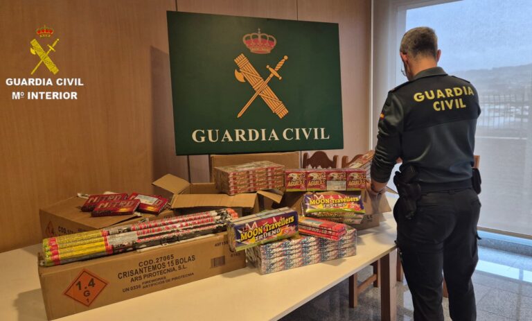 Investigan un bazar de Gondomar (Pontevedra) donde se intervino material pirotécnico sin autorización