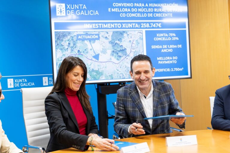 La Xunta y el Ayuntamiento de Crecente destinan 345.000 euros a la mejora del pavimento del camino que da acceso a Pazo